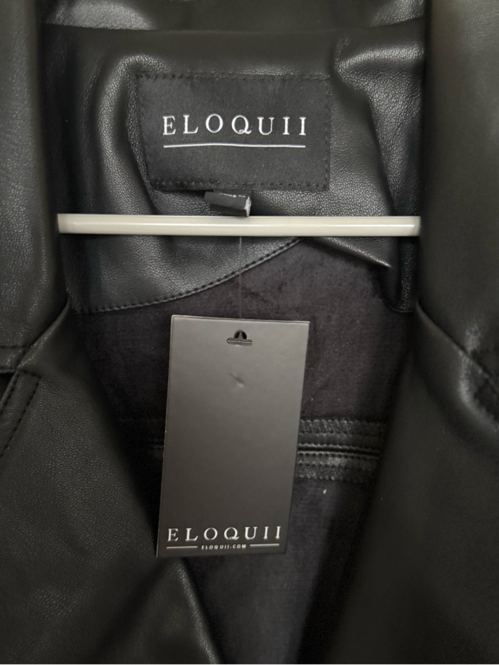 Eloquii Black Faux Leather Jacket - Picture 6 of 8